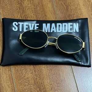 Steve Madden Gold Frame Black Lens Sunglasses